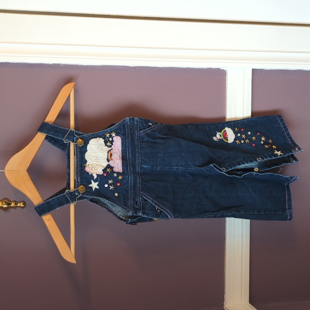 Vintage Oleg Cassini overalls size 24 mos girl